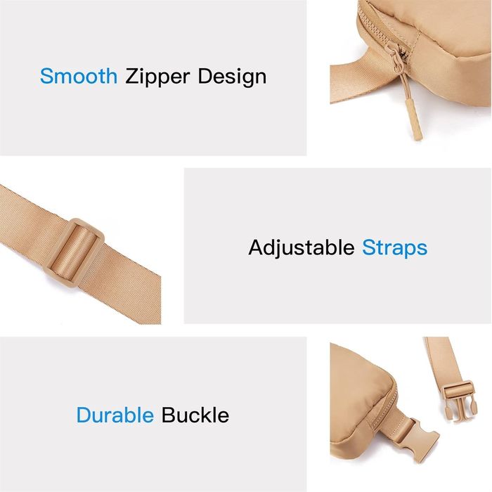 Saszetka Damska Torba Biodrowa Dla Kobiet Brązowa