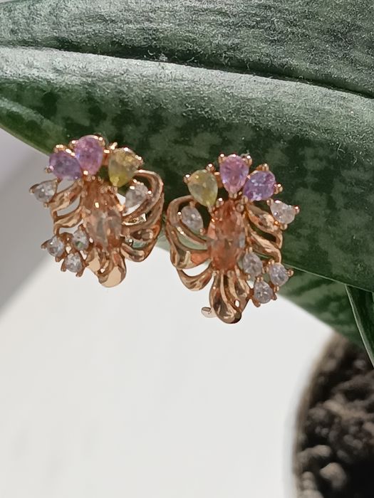 Серьги мед золото