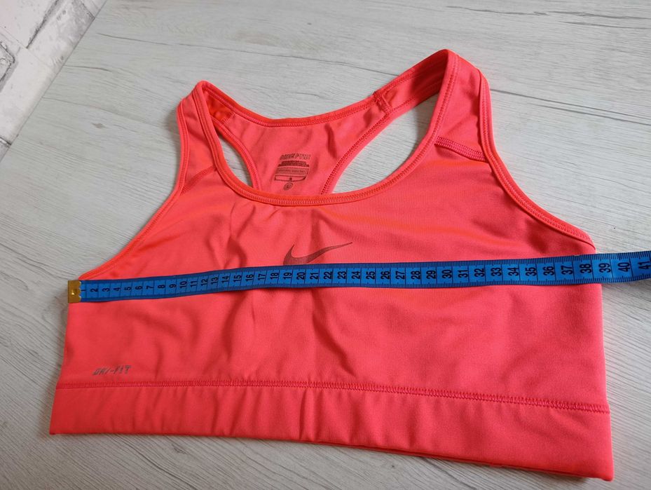 L Nike PRO krótki top sportowy stanik do biegania na siłownię  neonowy