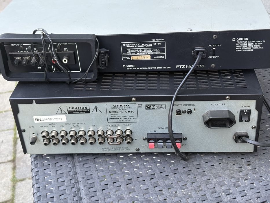 Wzmacniacz ONKYO + tuner radiowy KENWOOD