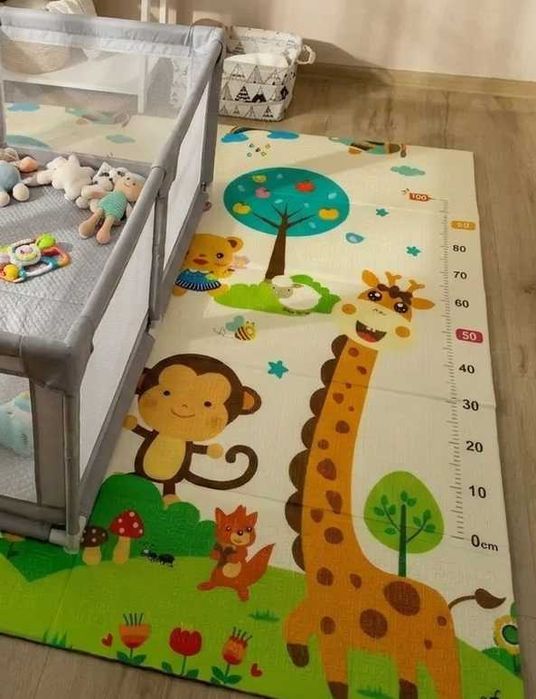 Дитячий розвивальний двосторонній термоковрик / термоковрик детский коврик для манежа