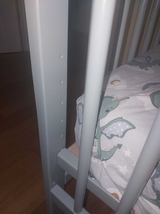 Drewniane łóżeczko, dostawka 120x60