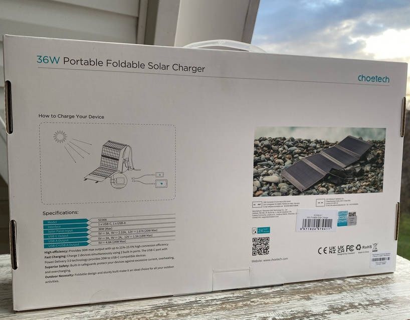 Сонячна панель Choetech 36 w