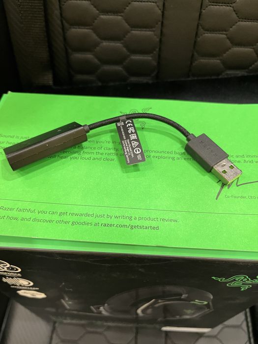 Наушники Razer BlackShark V2 + USB Sound Card.