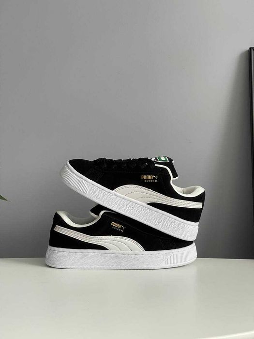 Кеди Puma Suede XL Black White кросівки пума чорні білі замша