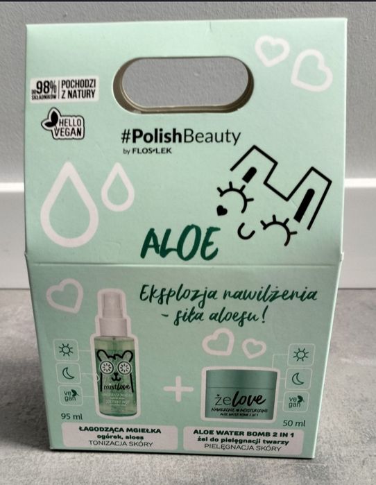 FlosLek ALOE Zestaw kosmetyków - żel do twarzy, mgiełka