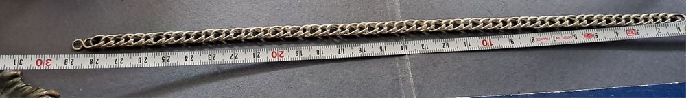 Corrente relogio e pulseira prata