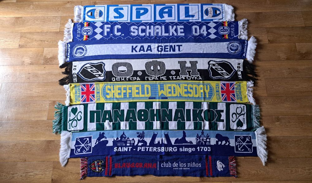 Cachecóis de futebol spal, schalke, gent, sheffield, .