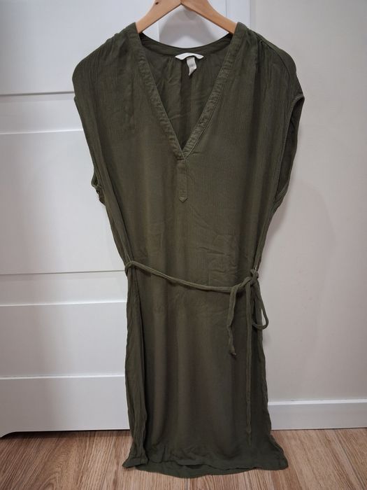 H&M sukienka khaki damski XS -M