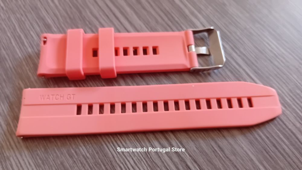 Bracelete 22mm em silicone, WATCH GT (Nova) Rosa