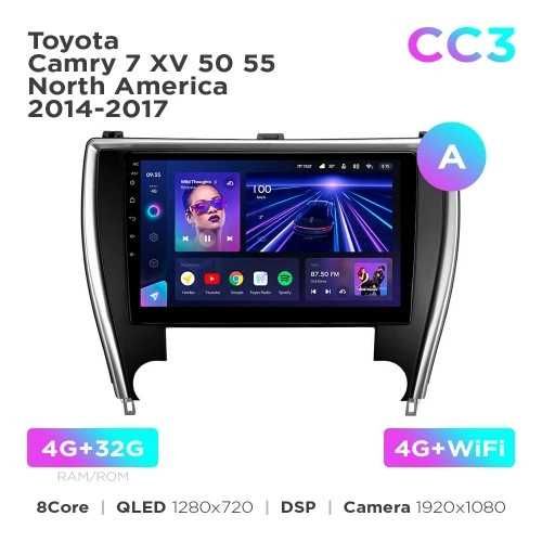 Штатная магнитола Teyes CC3 2k 4+32 Gb Toyota Camry 7 XV 50 55
