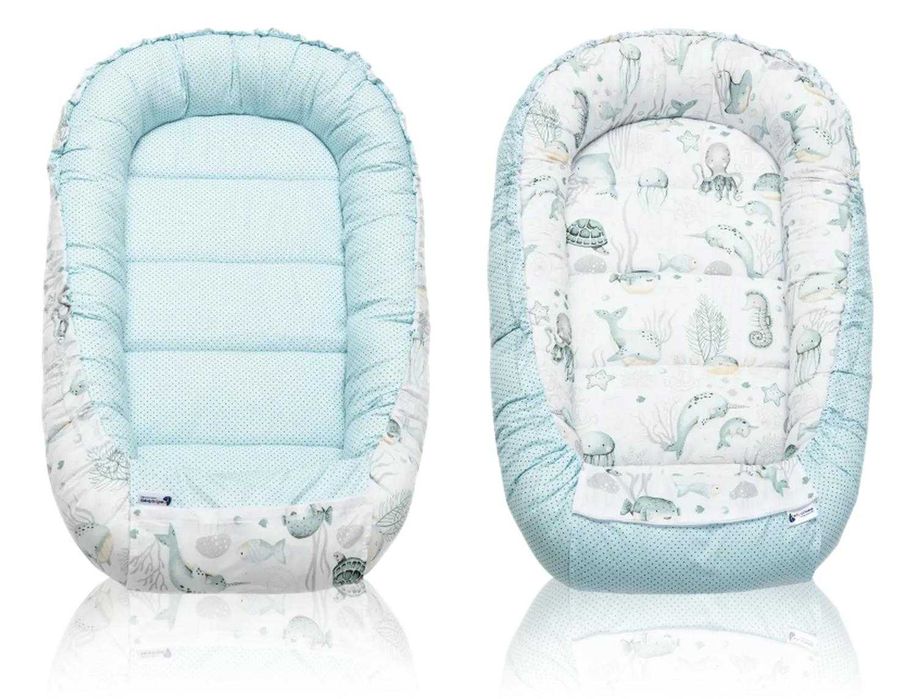 Kokon niemowlęcy Medi Partners Babynest Ocean – zielony