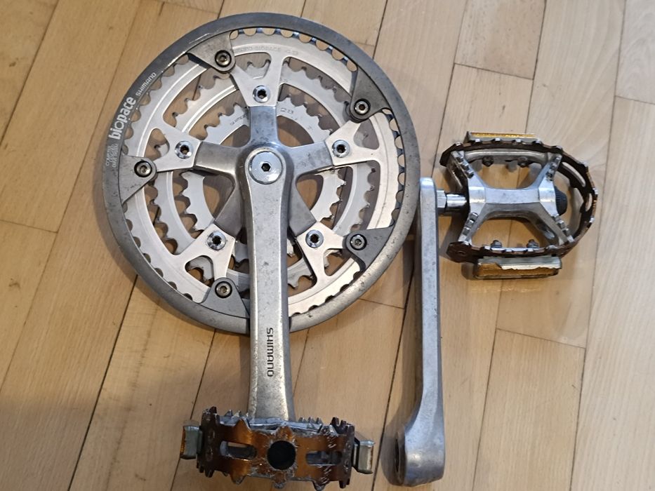 Jeu De Manivelles Shimano Biopace FC B124 - 170mm - Pignons 50/44/28 - Occasion VTT