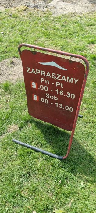 Potykacz reklamowy uzywany solidny do renowacji