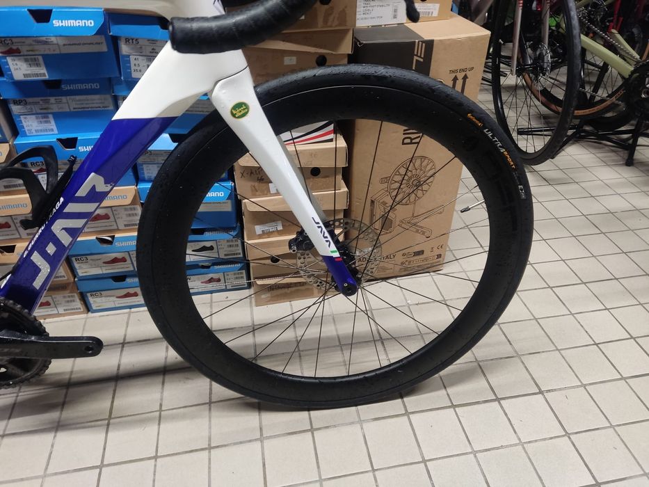 Bicicleta de disco rodas carbono