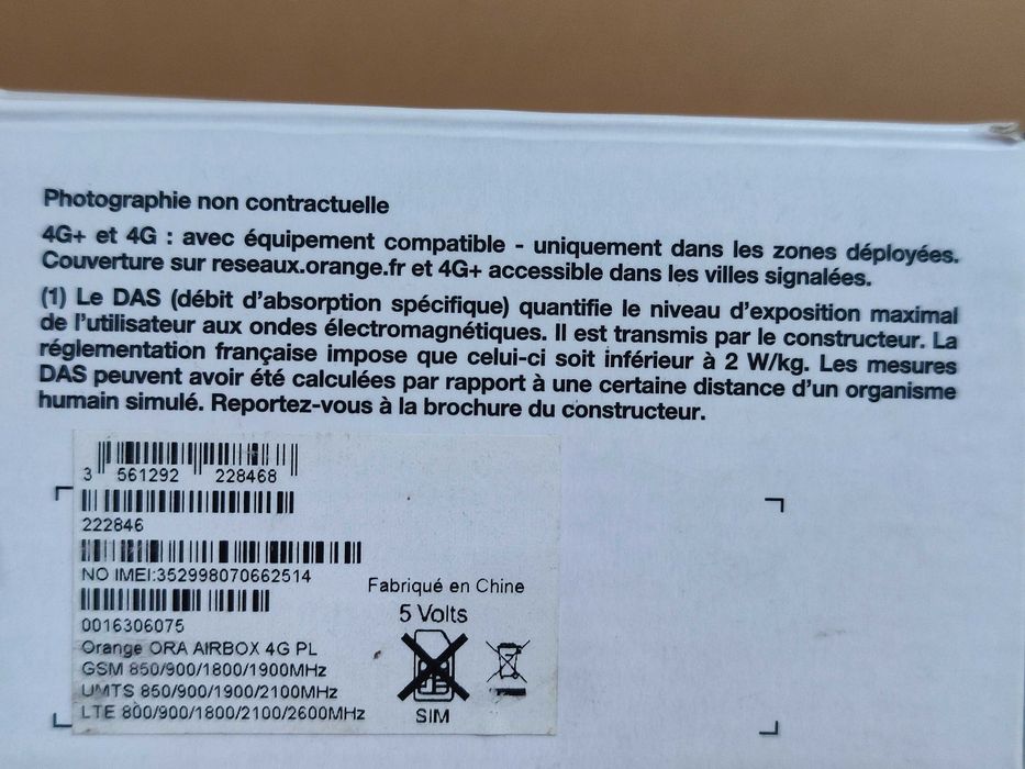 Alcatel 4G+ Y901 Bateria 3600mAh USB3 Router Hotspot