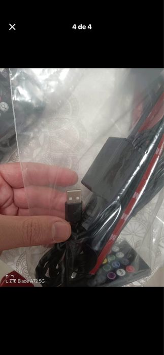 Leds varias cores com comando USB e isqueiro