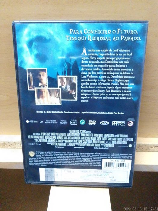 DVD Harry Potter e o Príncipe Misterioso Filme Legendas PORTUGUÊS