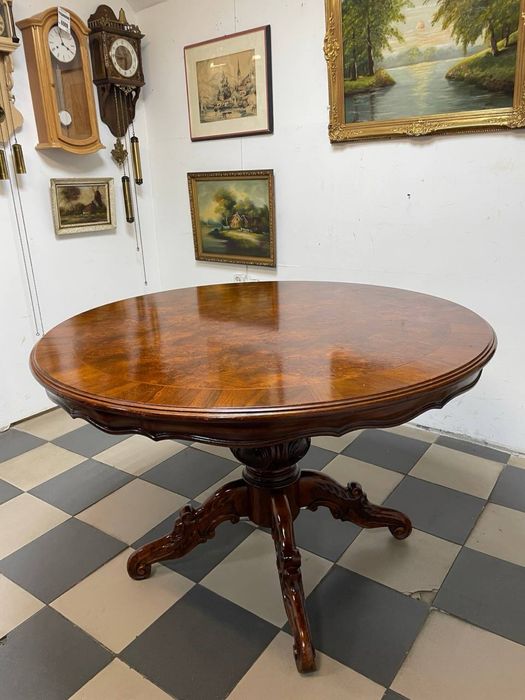 Стіл круглий бароко стільці дерево стол стулья 2825 2826