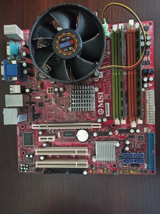 Комплект MSI G31M2-F V1,+ Intel Core2 Duo E8400 3.00GHz.+Zotac gt 240