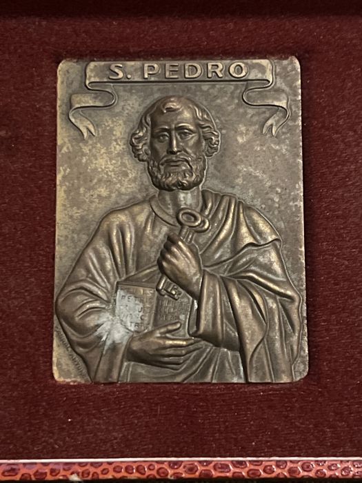 Medalhas em bronze S. João, S. Pedro e Sto António