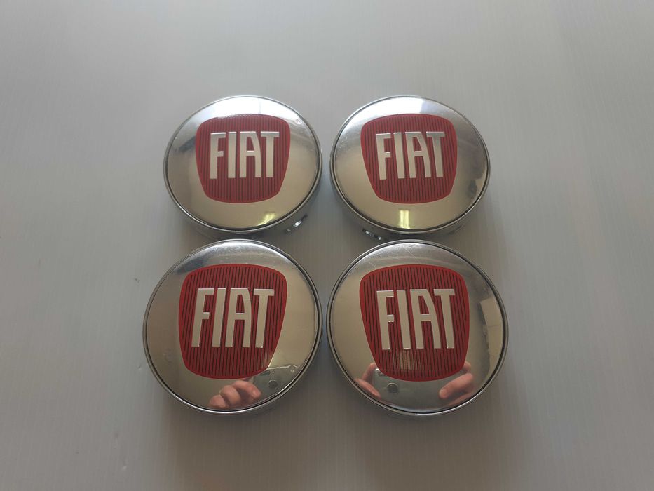 Centros/tampas de jante completos FIAT com 50, 56, 60, 65 e 68 mm