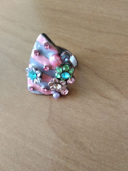 кольцо коктельное бижутерия
