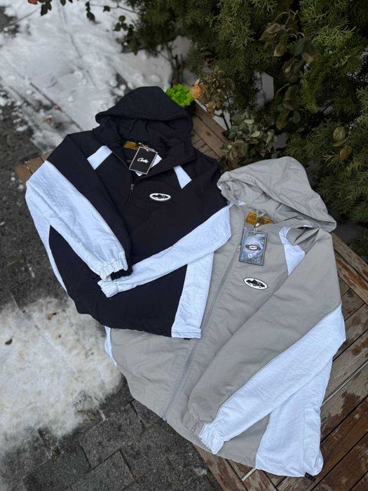 Вітровка Corteiz чорна/сірий S-XL стильна чоловіча куртка