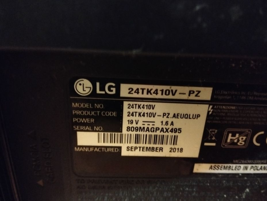 LCD Lg preta para peças