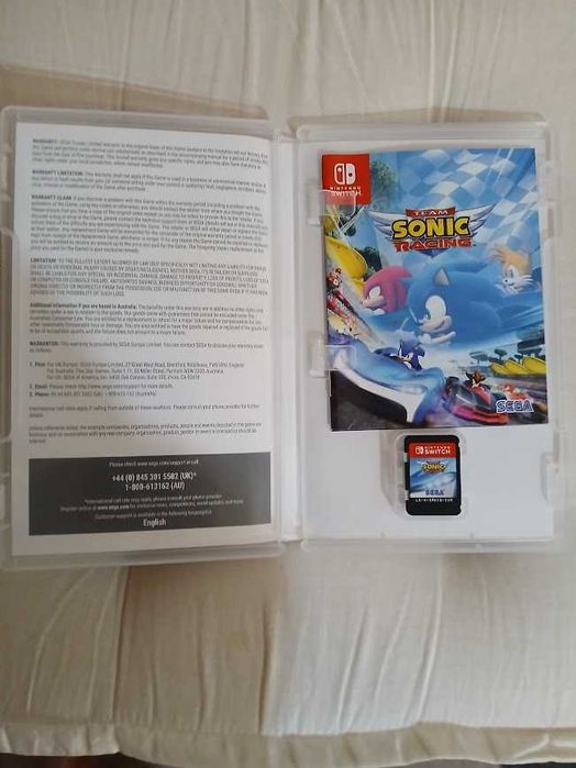 Team Sonic Racing para Nintendo Switch, completo (caixa + cartucho).