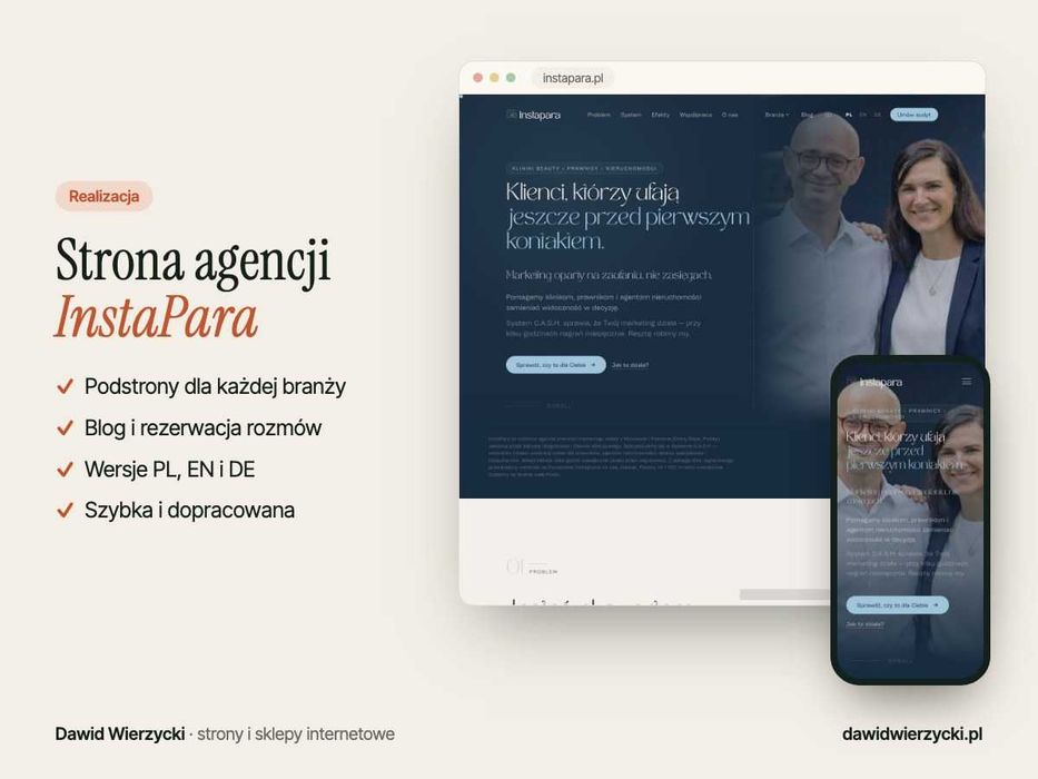 Strona internetowa dla firmy w 7 dni · BLIK, RODO, Google · Wrocław