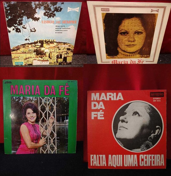 4 Vinis Fado - Maria da Fé (LPs e Singles