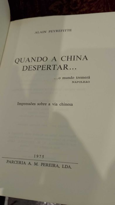 Quando a China despertar 1975 Alain Peyrefitte