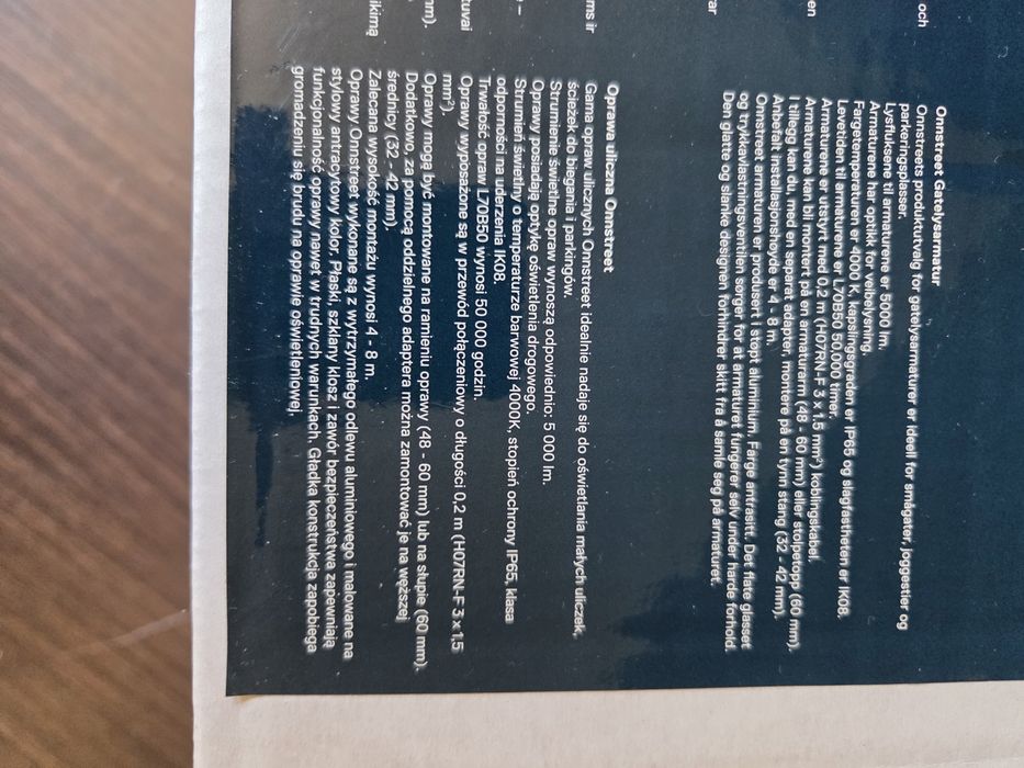 Oprawa uliczna LED ONNSTREET 40W 4000K 5000lm