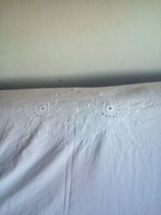 Lençol bordado cama de casal