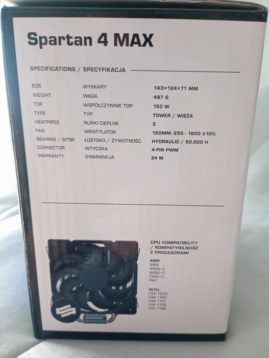 Sprzedam Chłodzenie CPU SilentiumPC SilentiumPC Spartan 4 MAX