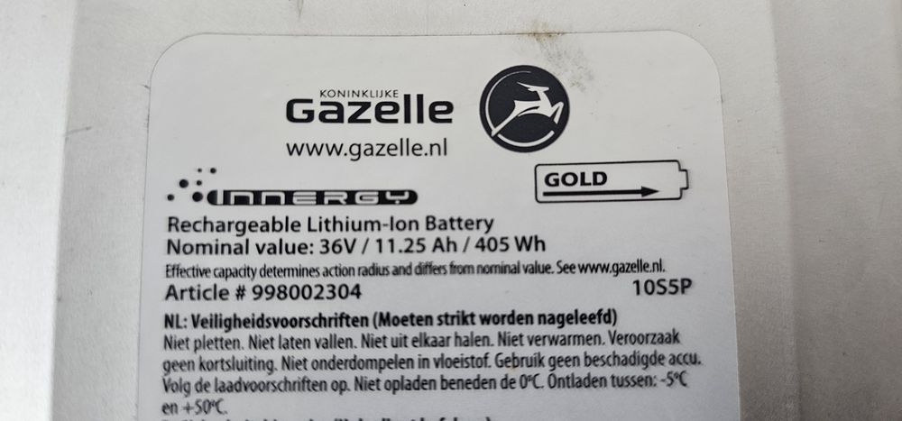 Nr.1. Bateria Gazelle Innergy Gold.