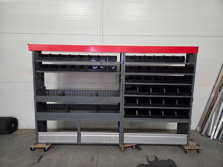 Zabudowa serwisowa warsztatowa regał do busa kuwety Wurth
