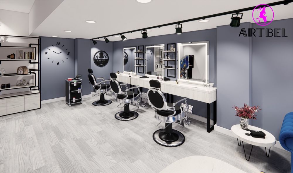 Mobiliario bancadas barbeiro