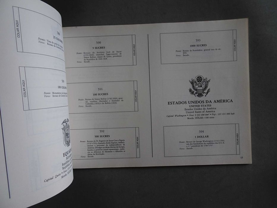 Caderneta de cromos vazia Notas de todo o mundo - Volume IV América ..