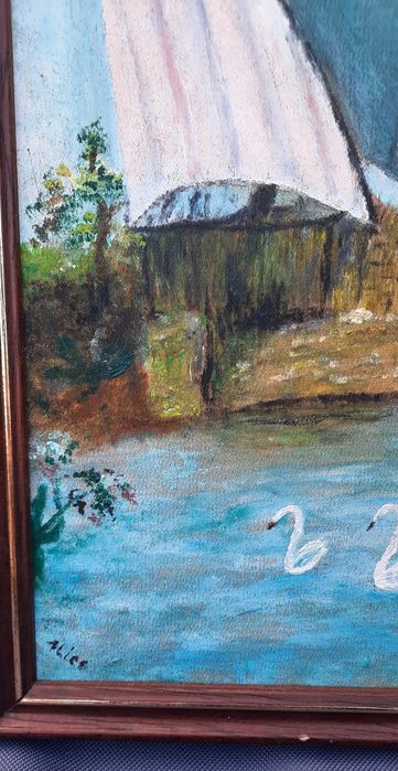 Quadro pequeno pintado a óleo