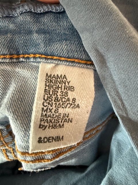 Jeansy spodnie ciążowe H&M, rozm. 38