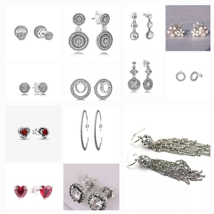 Пандора серьги , набор с колье