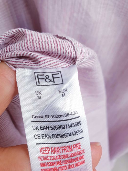 Koszula męska ze stójką S M F&F w paski