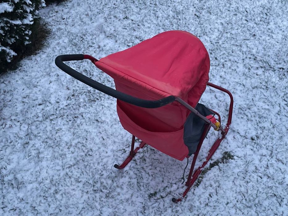 Санчата з ручкою мами коляска сани санки складные саночки борд візочок