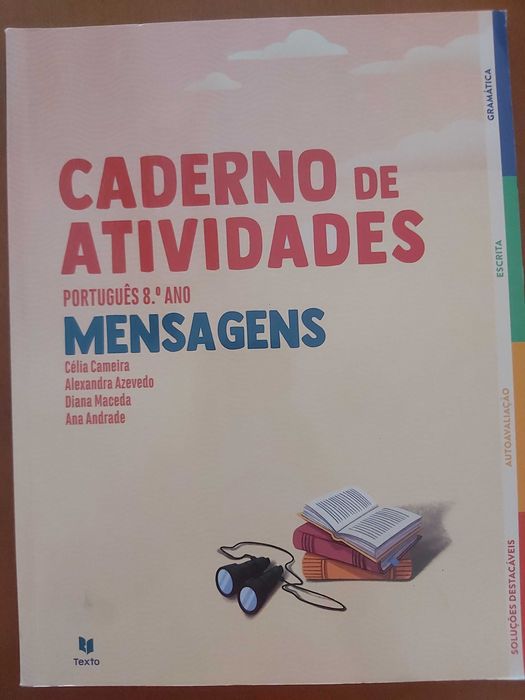Cadernos de atividades do 8º ano (GEO/MAT/ESP/FQ/PT/ING)