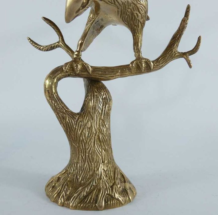 Figura rzeźba ORZEŁ na gałęzi mosiądz 30 cm