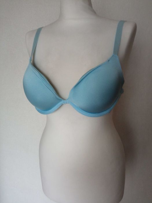 Biustonosz stanik usztywniony Push-up niebieski r M