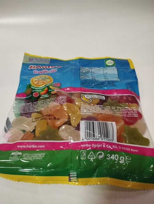 Haribo żelki owocowe tropifrutti 340 g