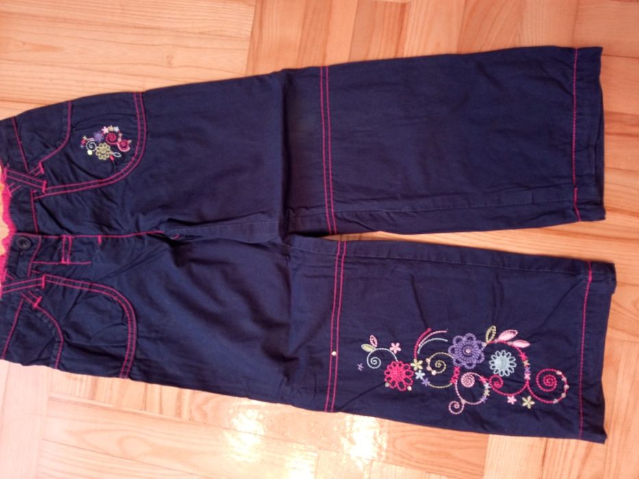 Spodnie r 104/110  Tu granatowe ocieplane dziewczynka BDB